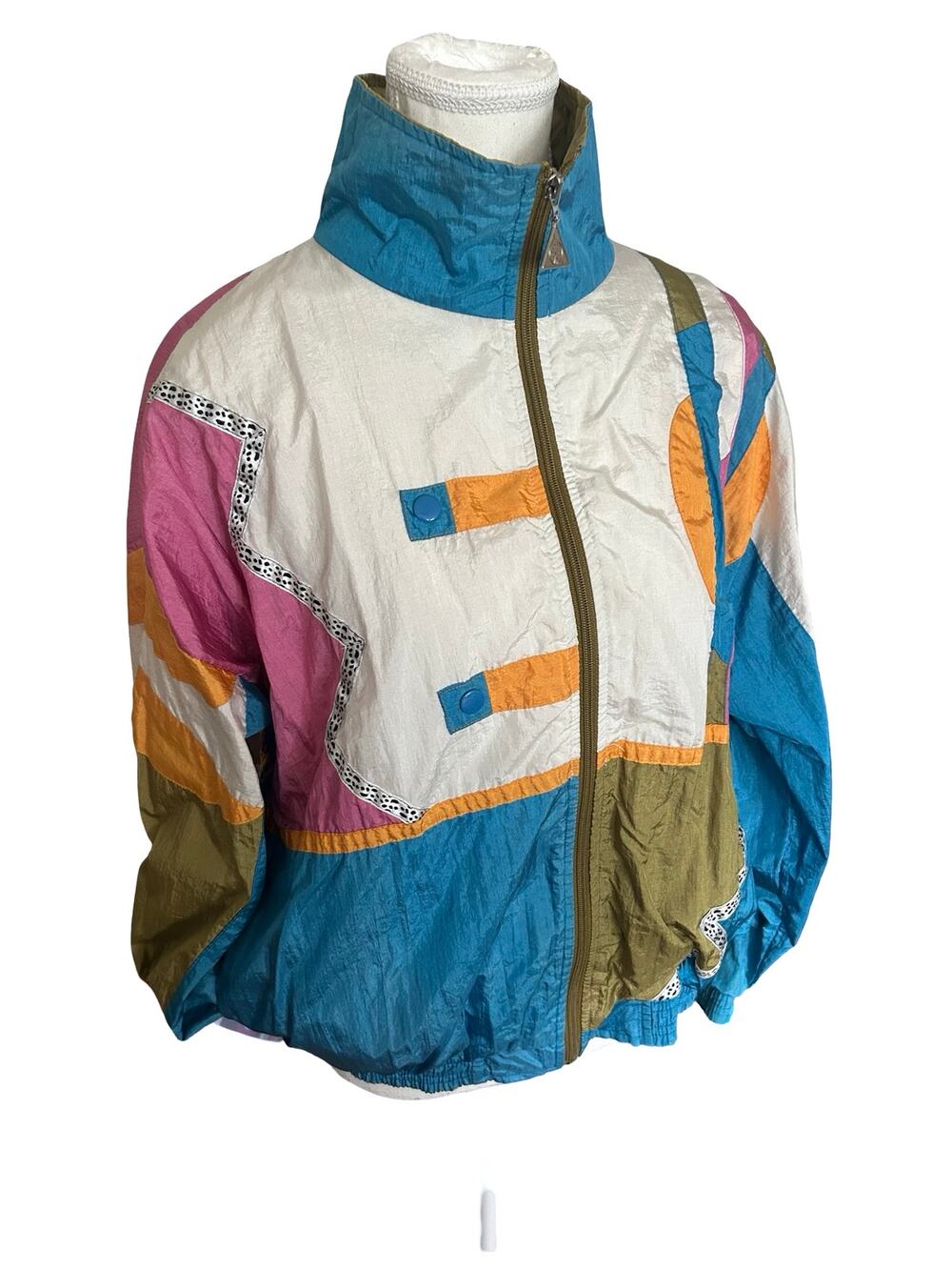 Vintage Casual Isle Colorblock Windbreaker
